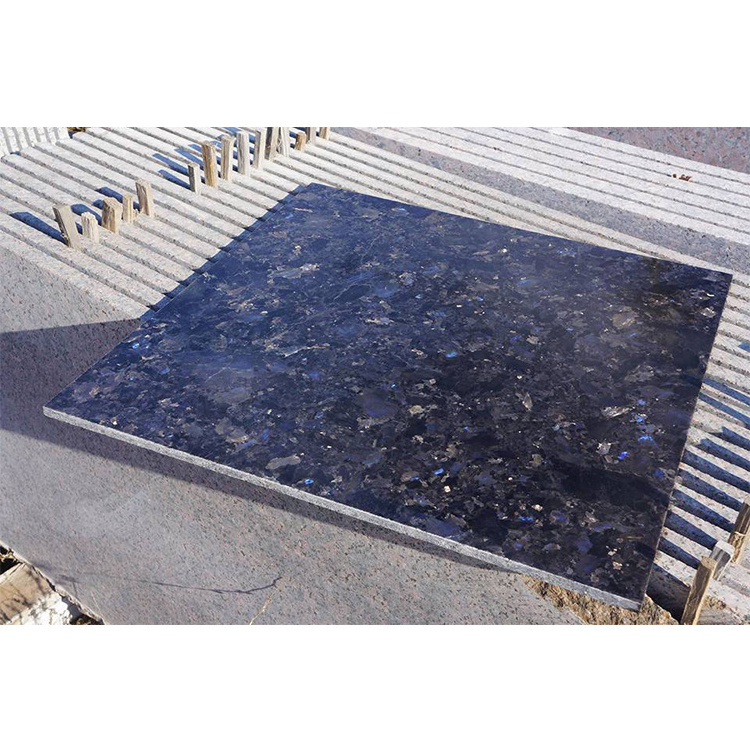 Ukraine hammered polished volga labradorite decorative natural blue black stone granite tile