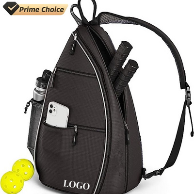 2023 New Arrival Tennis, Racketball, and Travel for Women Men Sling Bag Crossbody Backpack for Pickleball