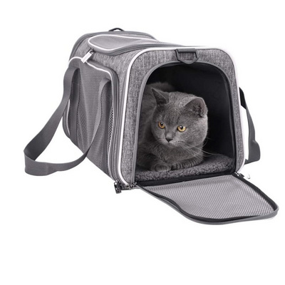 Top Load Cat Carrier Bag Airline Approved Collapsible Pet Carrier for Medium Cats and Small Dogs