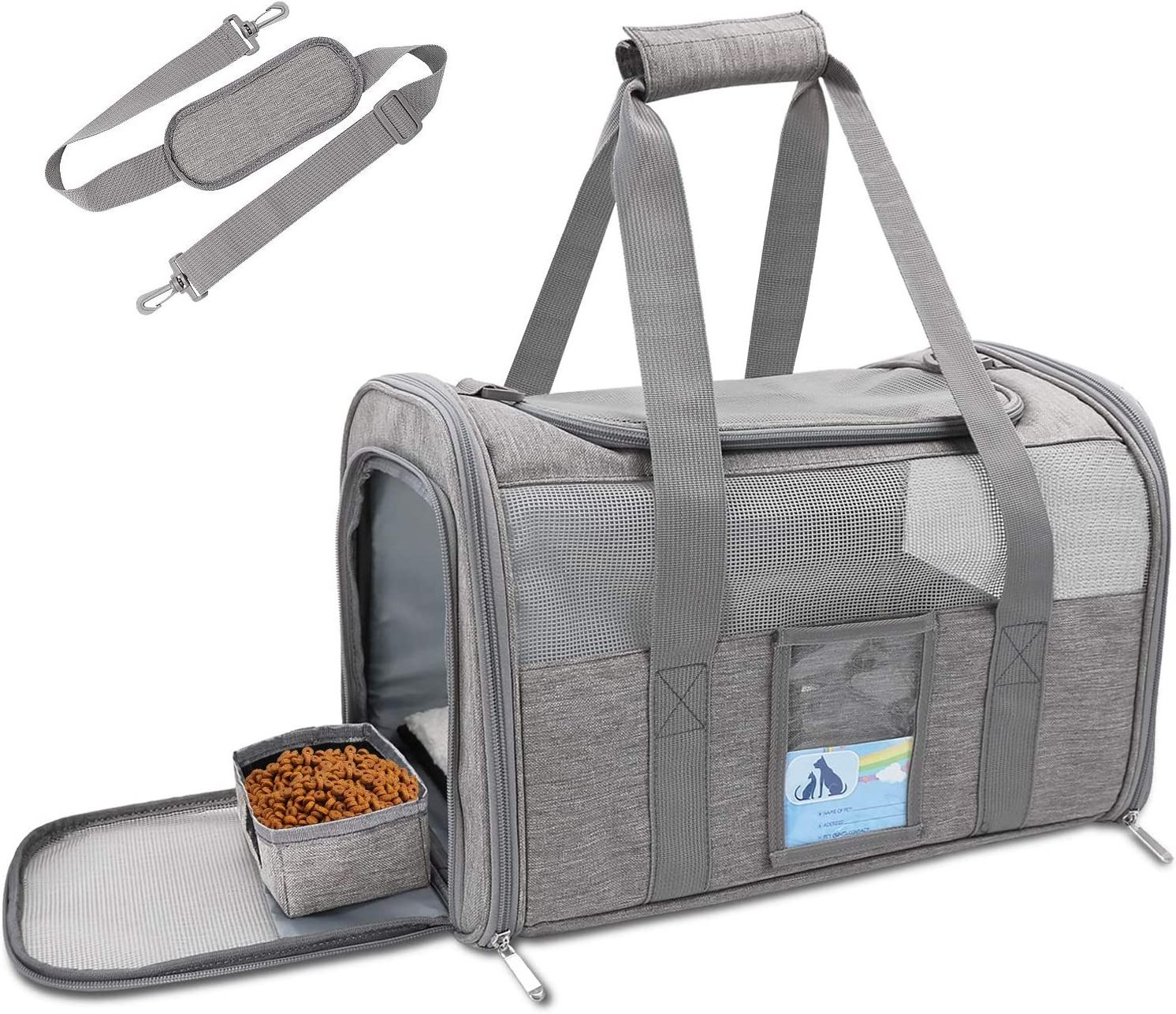 Airline Approved Cat Carriers15 Lbs of Puppy Carrier Soft Pet Cages Carrier for Cats Dogs