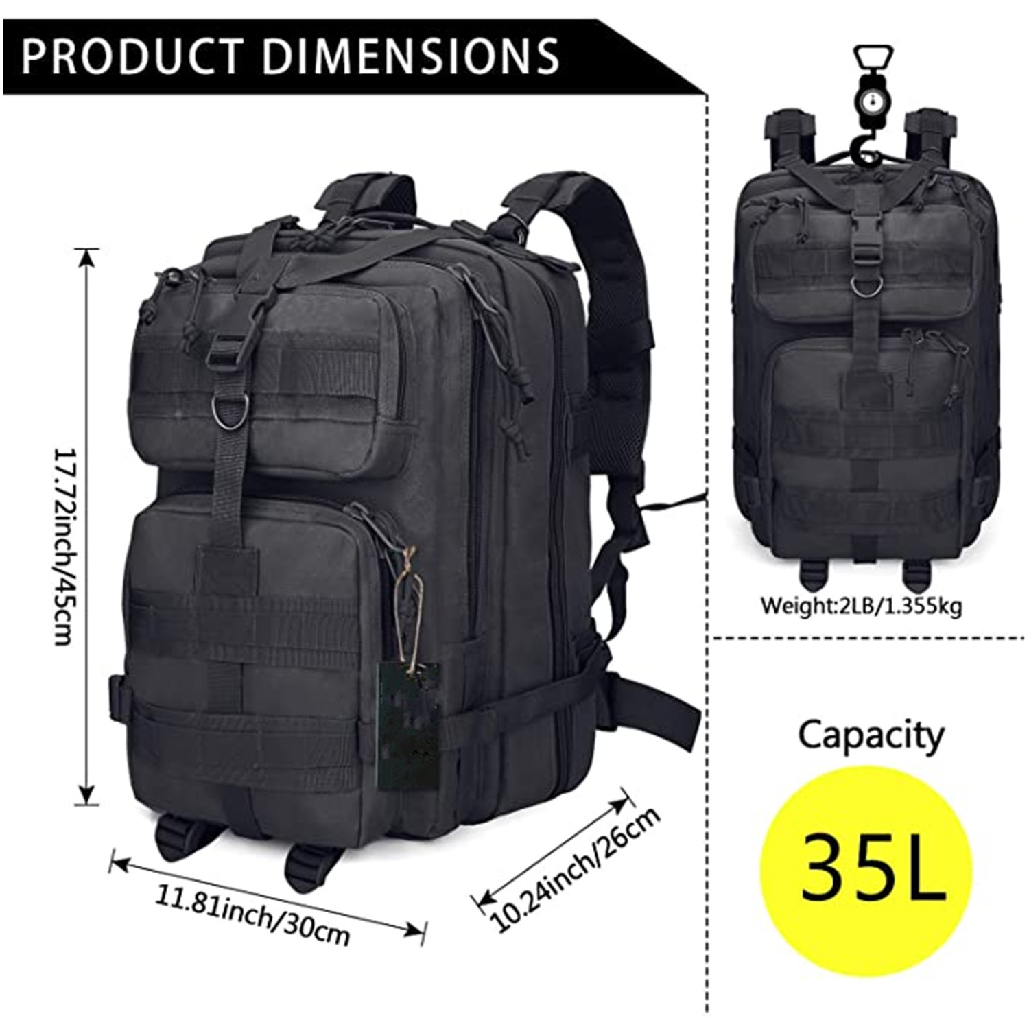 Best Selling 35L Survival Back Pack Large Capacity Hiking Outdoor Sports Tactical Backpack