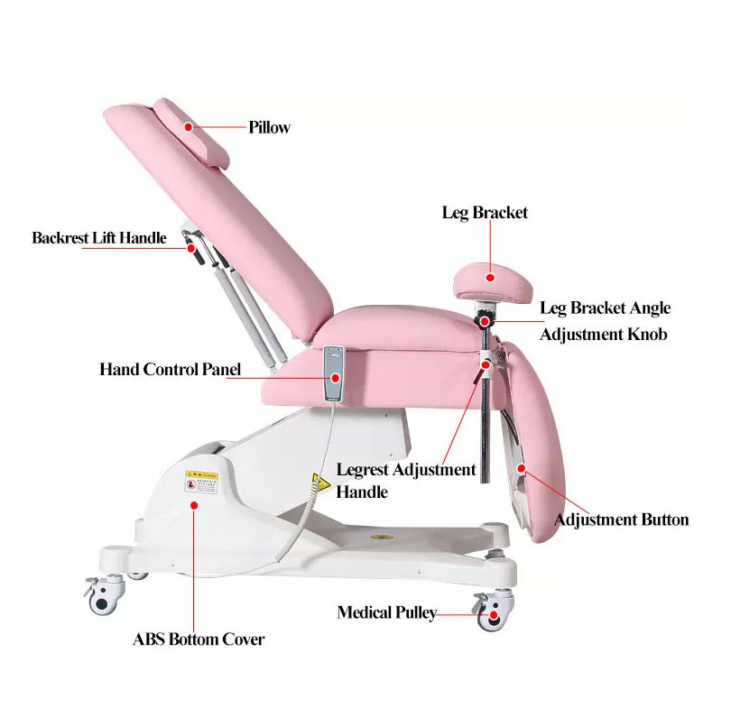 Electric Gynaecology Chair With Wheels Gynecological Examination Bed Medical Hospital Gynecological 3 Function Hospital Bed