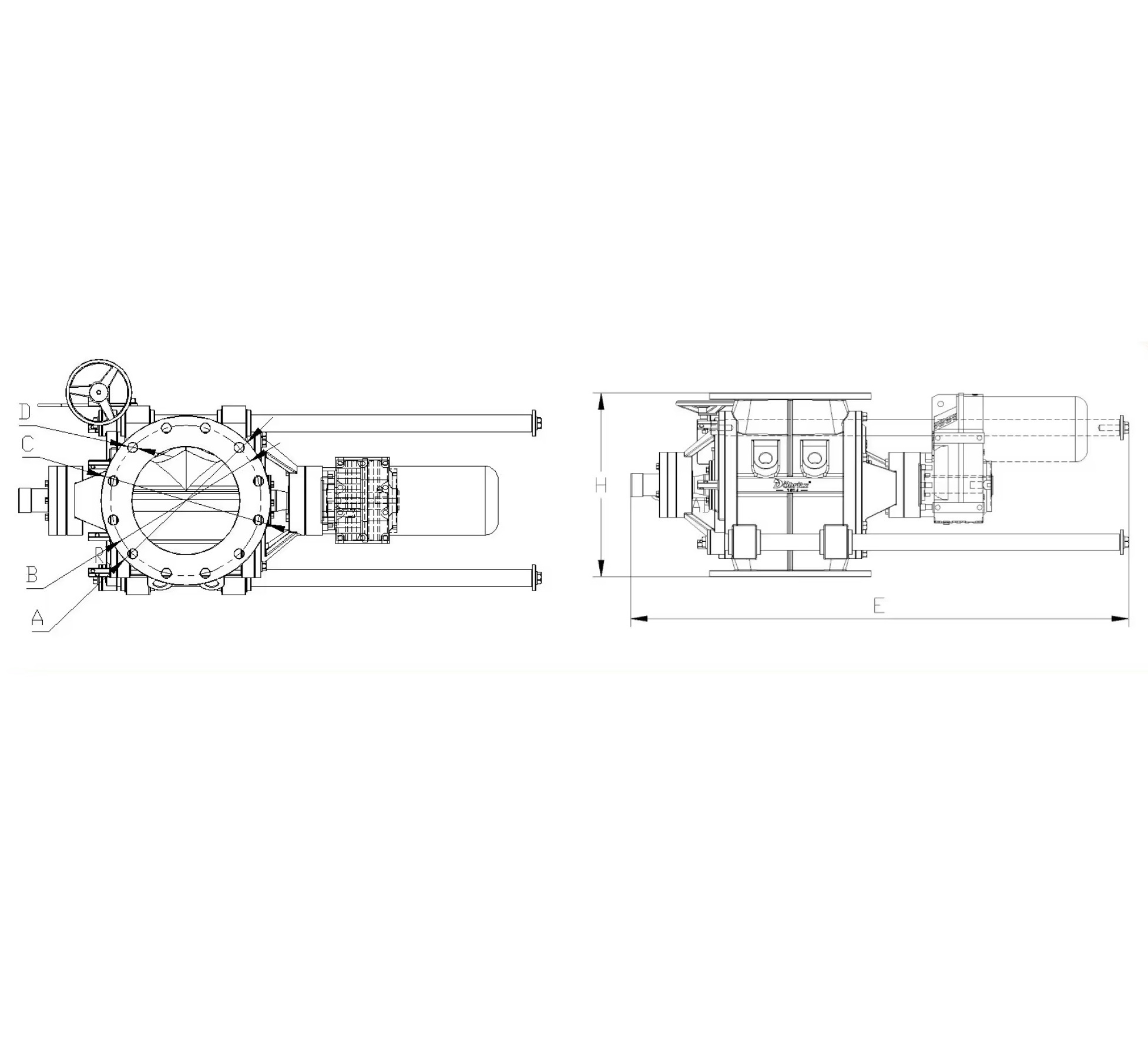 Sanitary Rotary Valve Quick and easy powder handling easy operate Rotary Valve in Food and nutrition industry