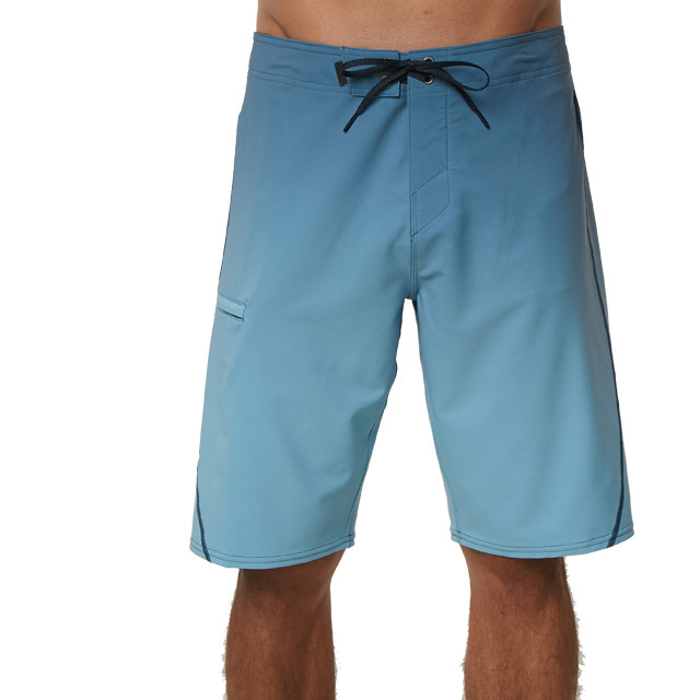 Men's dye sublimation sky blue quick dry polyester blank board shorts wholesale s side seams