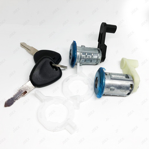 Left+Right Car Door Lock Barrel Cylinder with 2 Key for Renault Megane Scenic Clio Master OE 7701468981 7701468982