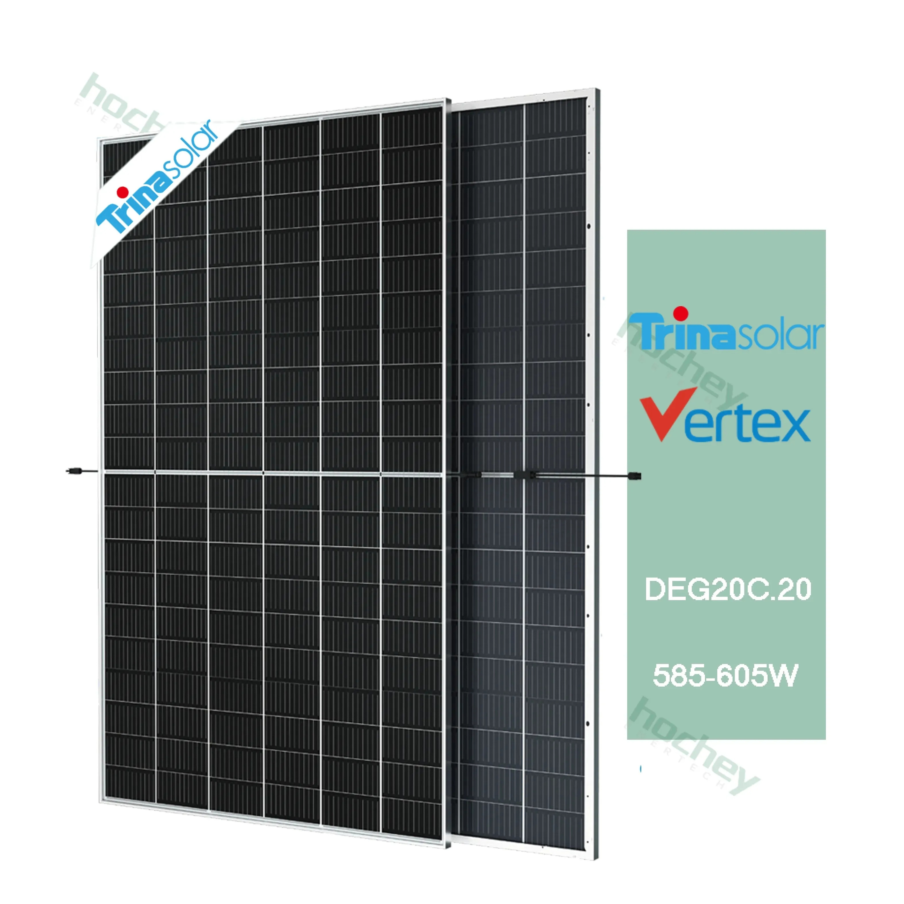 Europe Warehouse Trina 590W 600W 610 Watt Bifacial Mono Perc Solar Panel With Stock Price