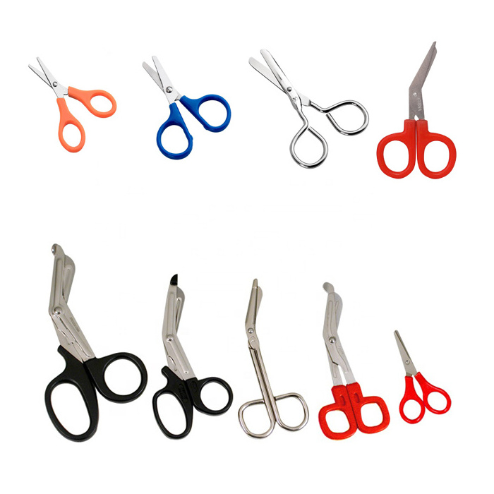 Precise Canada Nurse/EMT Medical Utility Bandage Scissors - Curved, Blunt, Multi-Color