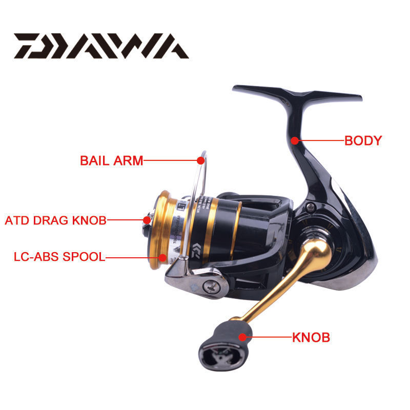 100% Original DAIWA CROSSFIRE LT 4BS 3+1BB 1000-6000 Long Cast Metal Reel Saltwater Spinning Fishing Reels