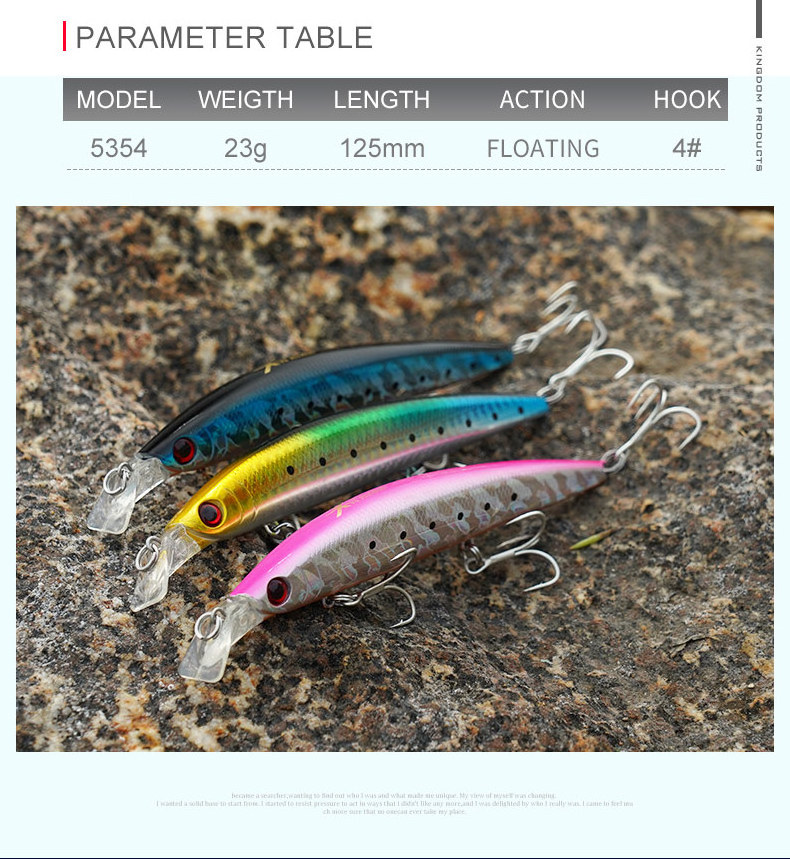 minnow fishing lure The Top Supplier in China minnow lure Attract hard bait 20g 130mm sinking minnow