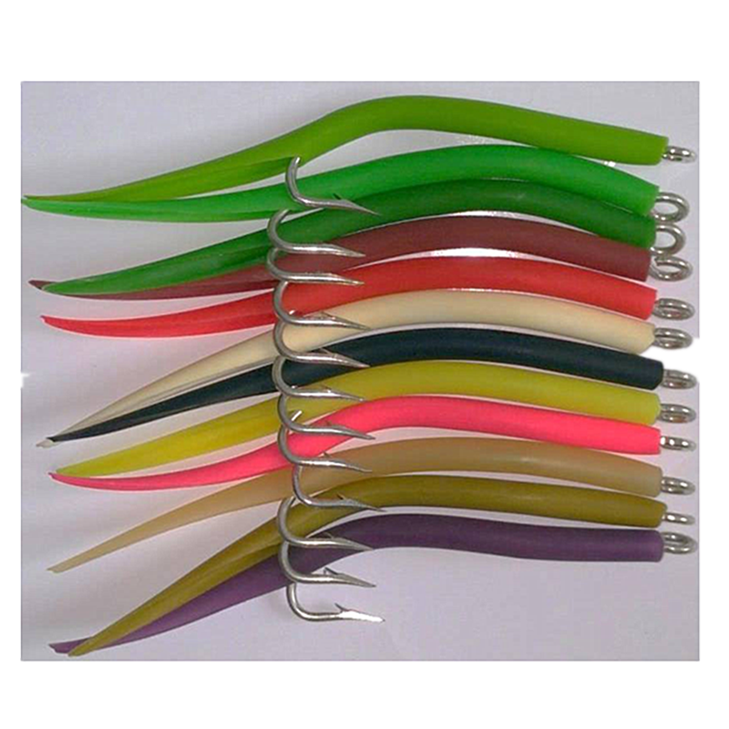 4.5''-7.5'' sea fishing cod lures - GUMMI LURES eel hook with rubber tube fishing tube lure