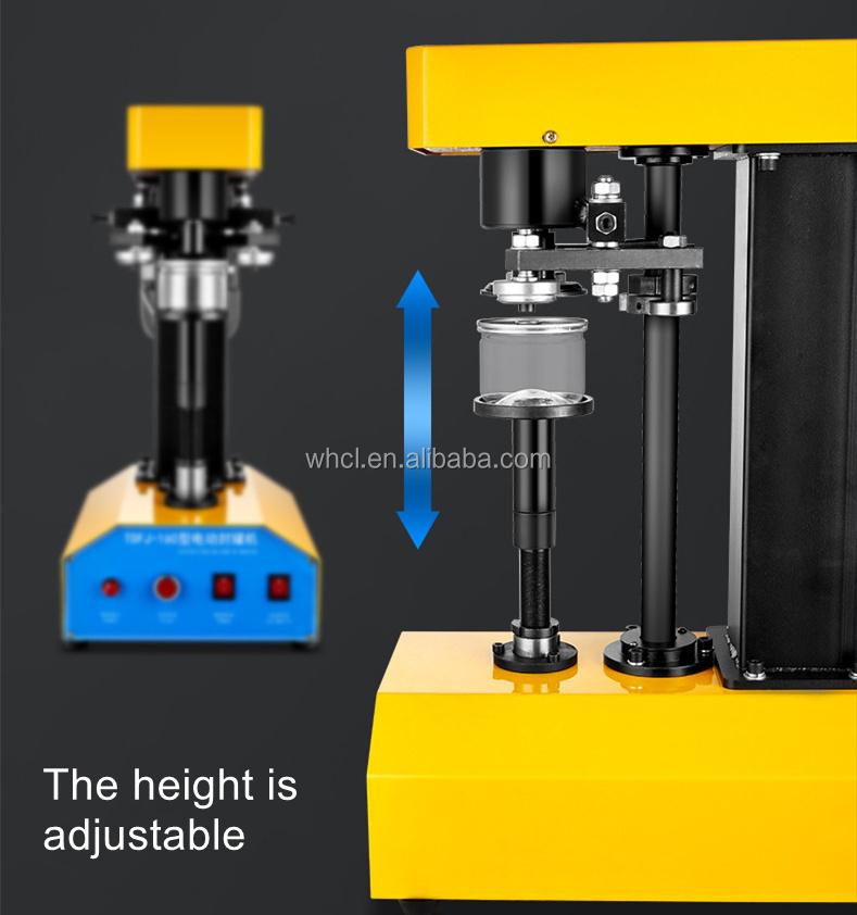 Semi-automatic Electric Ring-pull Soda Beer Tin Can Foil Seamer Sealing Capping Machine