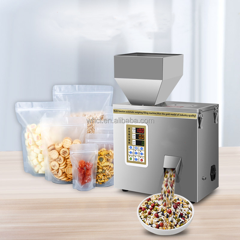 50g 100g 200g  Automatic Fertilizer Sugar Flour Seeds Bean Pistachio Granule Powder Weighing Filling Machine