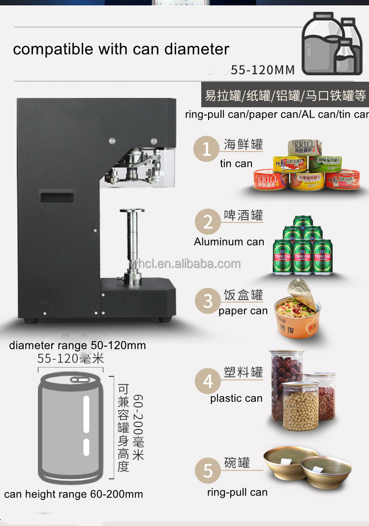 Automatic Non-rotating PET Plastic Metal Tin Beer AL  Bottle Can Seamer Easy Open Lid Cover Sealer Sealing  Machine