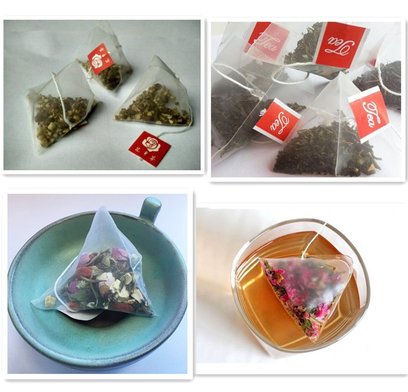 Automatic Fuso Herbal Flower Nylon Silk Pyramaid Triangle Ultrasound Sealing Tea Bag Inner Sachet Packing Machine