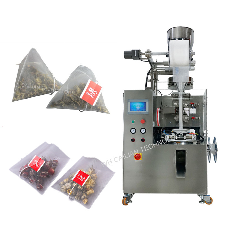 Automatic Fuso Herbal Flower Nylon Silk Pyramaid Triangle Ultrasound Sealing Tea Bag Inner Sachet Packing Machine