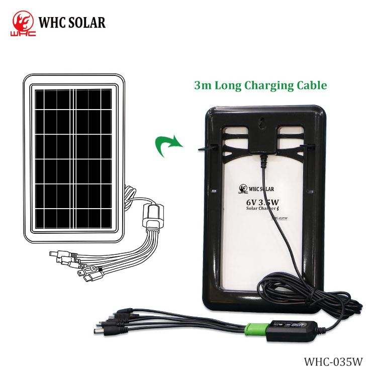 3.5W Outdoor Camping Solar PV Cell Power Bank Battery USB Portable Solar Panel Charger For Mobile Cell Phone