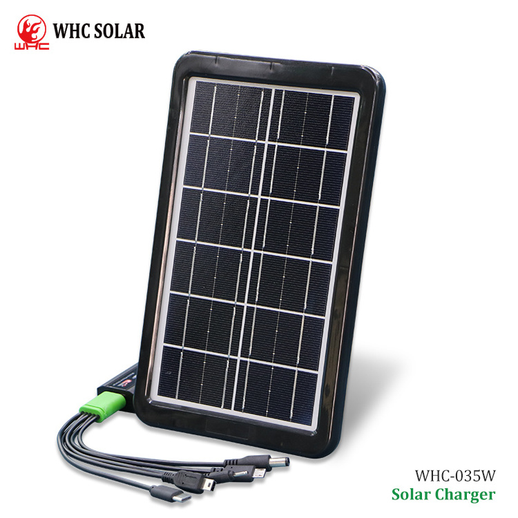 3.5W Outdoor Camping Solar PV Cell Power Bank Battery USB Portable Solar Panel Charger For Mobile Cell Phone