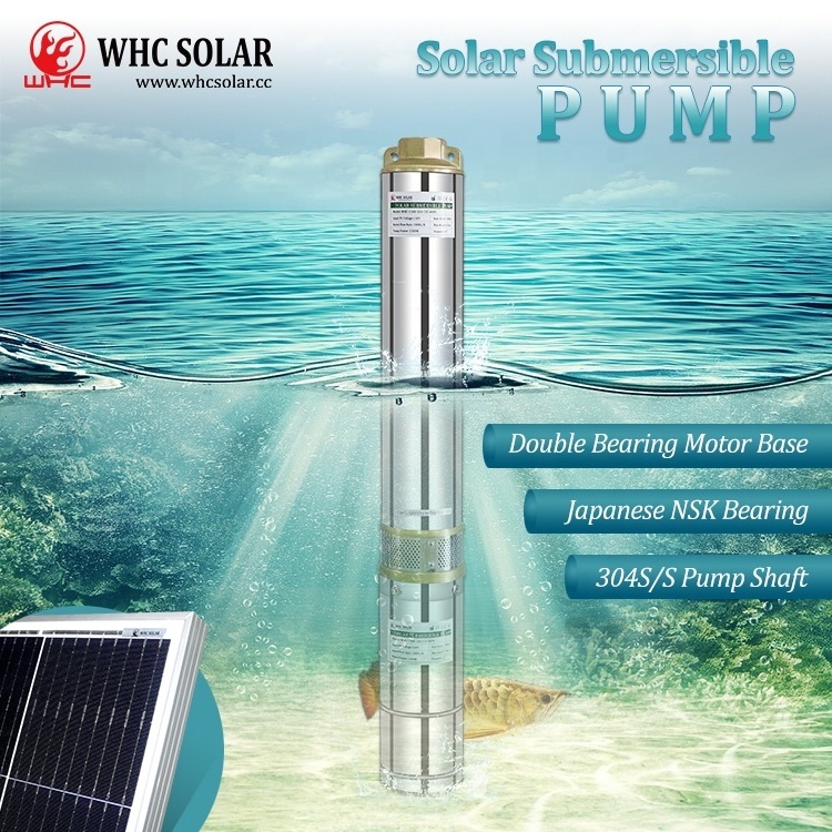 WHC SOLAR Pompe Solaire Immergee Pour Puit 4 Pouces 12V Submersible Water Pompe 50M A Eau Solaire Solar Dc Pumps