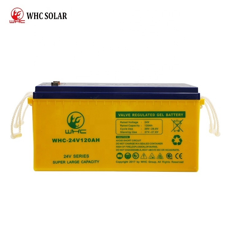 WHC Other Batterie Solaire,Energy Storage Gel Battery 24V 120Ah 100Ah,Deep Cycle Lead Acid Battery 400Ah 300Ah AGM Solar Battery