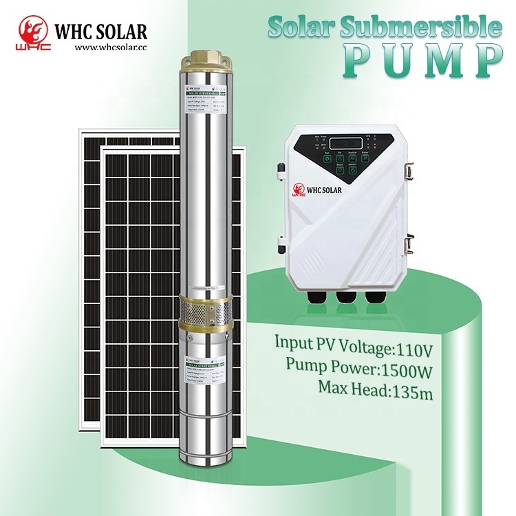 WHC SOLAR Pompe Solaire Immergee Pour Puit 4 Pouces 12V Submersible Water Pompe 50M A Eau Solaire Solar Dc Pumps