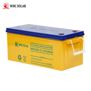 WHC SOLAR Baterias De Solaires 12V 24V 150Ah 300Ah 400Ah Agm Batteries 100 Ah 200 Ah Acid Gel Solar Battery For Solar System