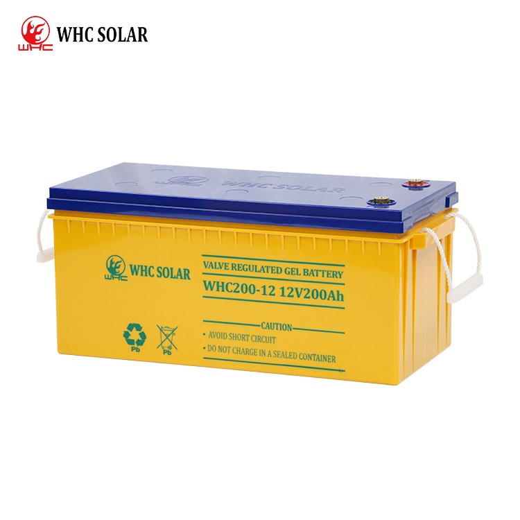 WHC SOLAR Baterias De Solaires 12V 24V 150Ah 300Ah 400Ah Agm Batteries 100 Ah 200 Ah Acid Gel Solar Battery For Solar System