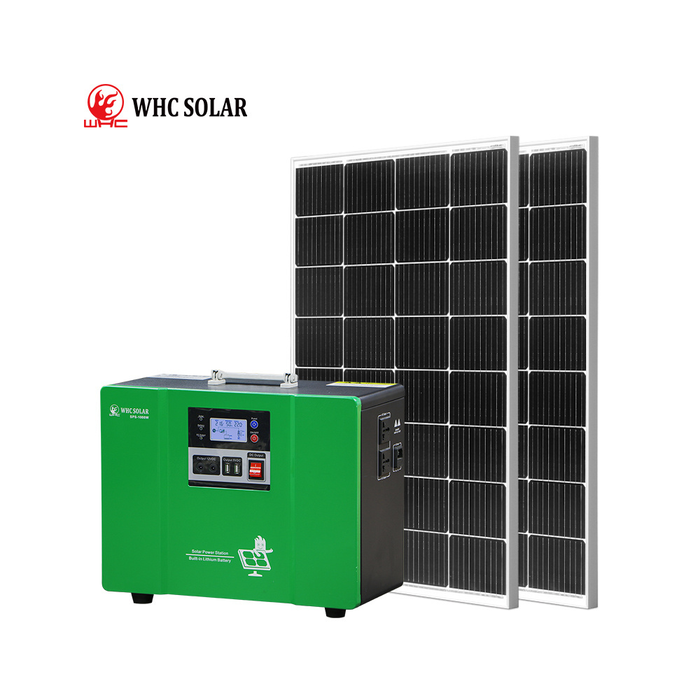 1KW Charge Backup Camping Outdoor Lifepo4 Battery Energy System Supply Portable Solar Generator Panel Sets Power Station 1000W