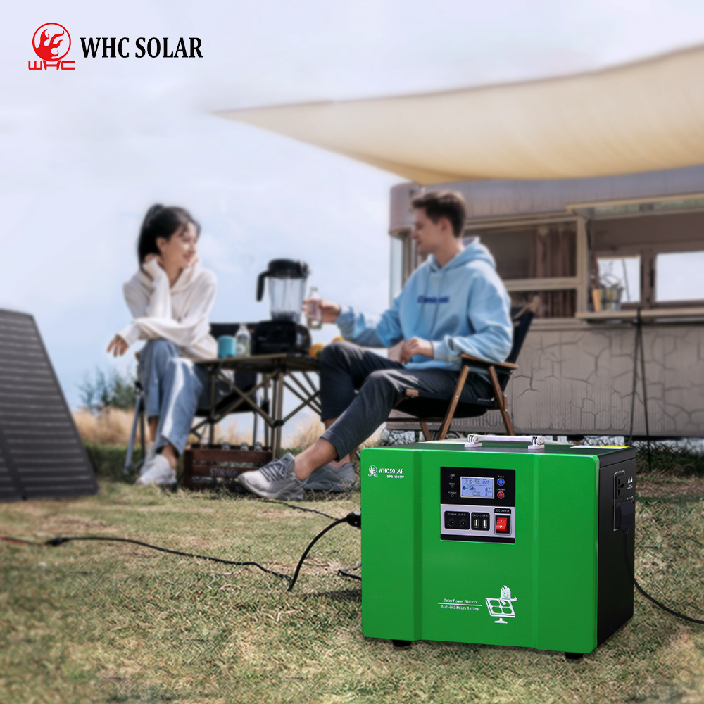 1KW Charge Backup Camping Outdoor Lifepo4 Battery Energy System Supply Portable Solar Generator Panel Sets Power Station 1000W