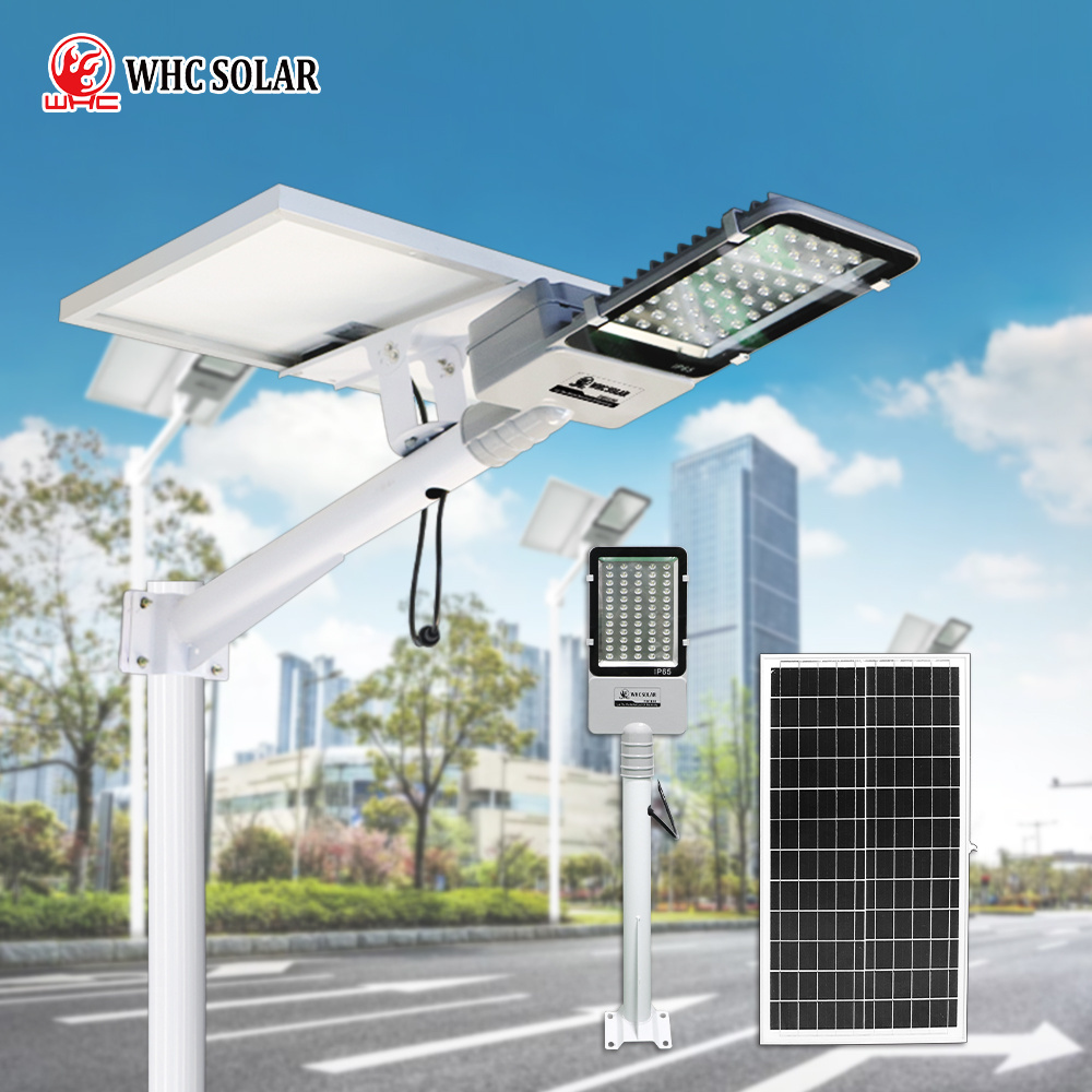 WHC Solar Lights Outdoor Led Lamp 60w Waterproof Solar Street Light Outdoor Luces Solares for Gutter Yard Shed