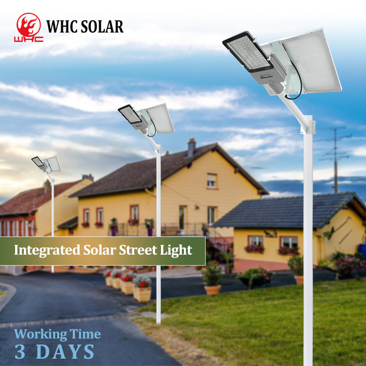 WHC Solar Lights Outdoor Led Lamp 60w Waterproof Solar Street Light Outdoor Luces Solares for Gutter Yard Shed