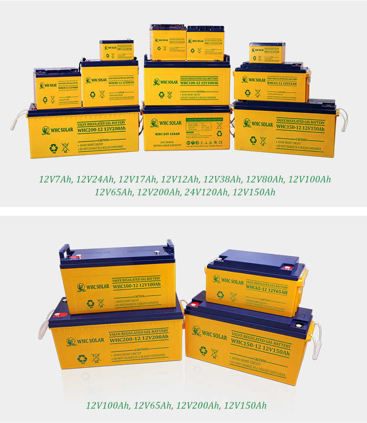 Solar Energy Storage System Battery 12V 100Ah 120Ah 150Ah 200Ah 250Ah Deep Cycle AGM Sealed Lead Acid Batteries