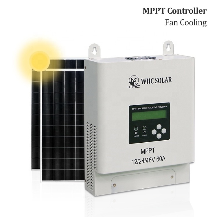 WHC4860F MPPT Solar Power 12 volts Solar Panel 12V 24V 48V 60A Solar Battery Charger Controller Solar Charger Controller Price