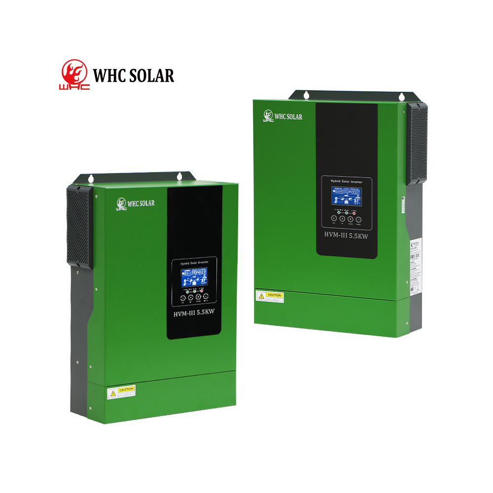 WHC SOLAR 48V 5500W Mppt Solar Charge Controller Inverter 5.5KW Pure Sine Wave Solar Panel Inverter