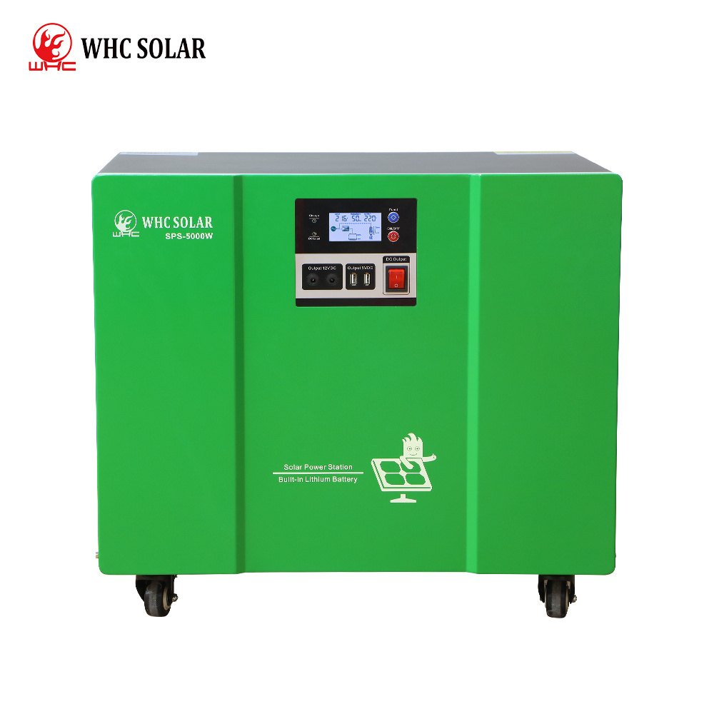 WHC SOLAR Portable Power Station Solar Generator for Outdoor and Home Solar Energy System 5000W Solar Generator