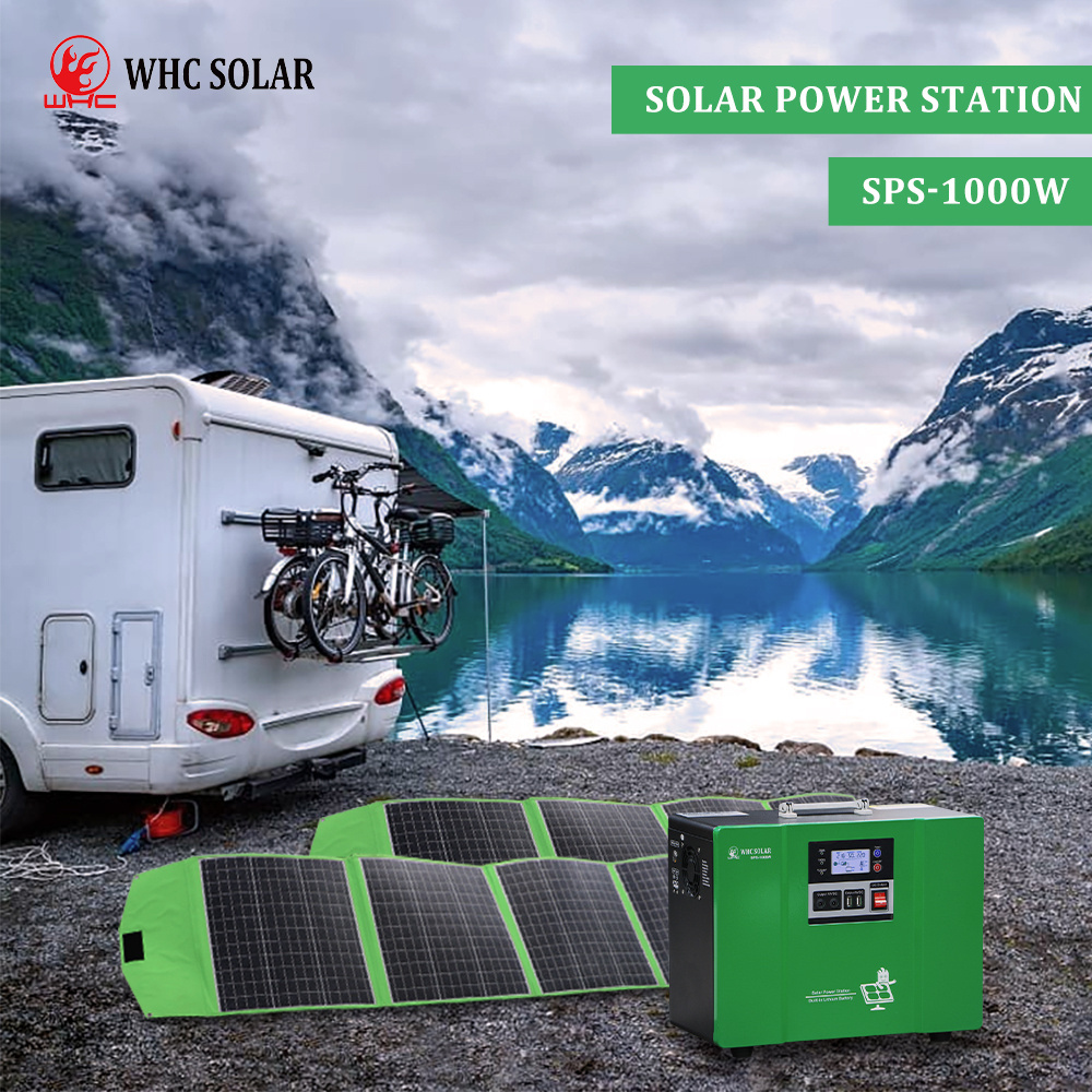 WHC supply best price 1000w off grid complete solar system home solar panel home generator easy energy solar system for house