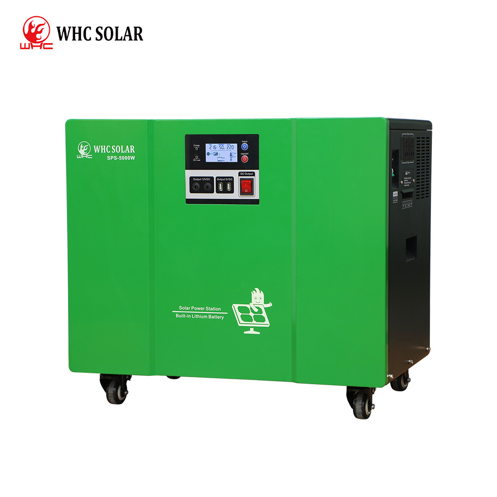 WHC SOLAR Portable Power Station Solar Generator for Outdoor and Home Solar Energy System 5000W Solar Generator