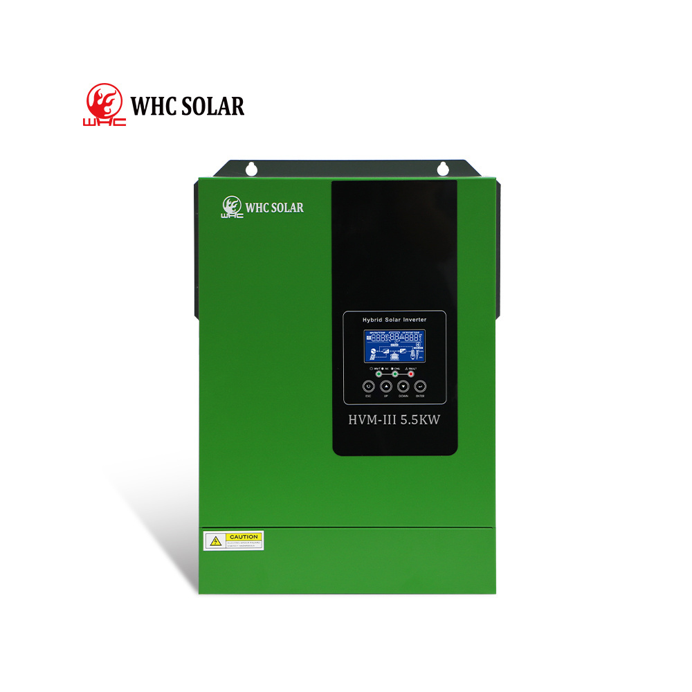 WHC SOLAR 48V 5500W Mppt Solar Charge Controller Inverter 5.5KW Pure Sine Wave Solar Panel Inverter