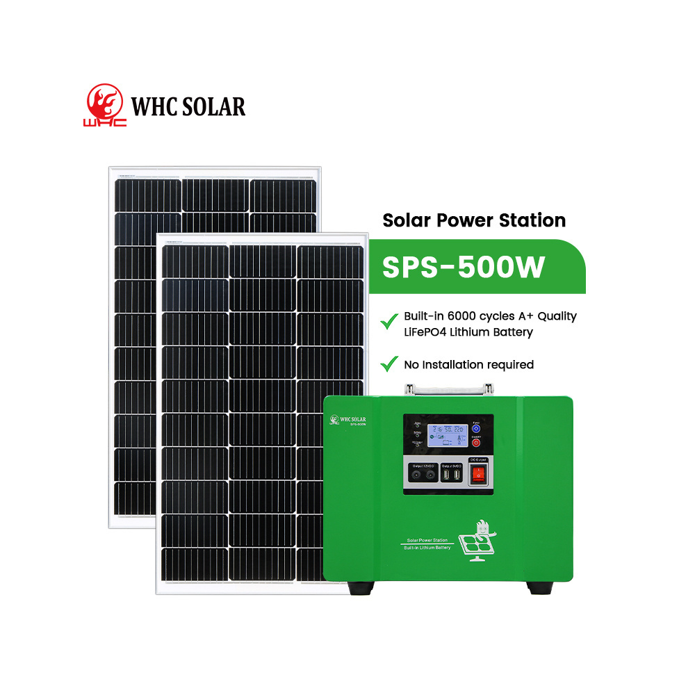 220V 500W 1000W 2000W Generadores Solares Outdoor Lifepo4 Lithium Ups Portable Solar Power Station Generator With Solar Panel