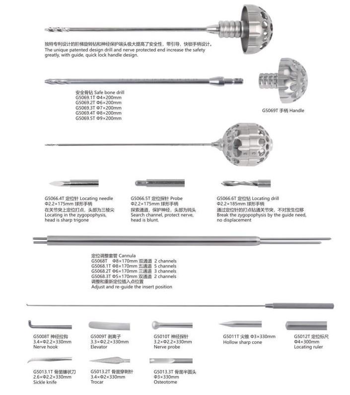 Medical endoscope autoclaving stainless steel transvertebral foraminoscope sterilization kit sterilization box