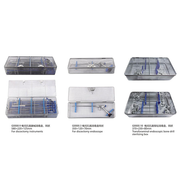 Medical endoscope autoclaving stainless steel transvertebral foraminoscope sterilization kit sterilization box