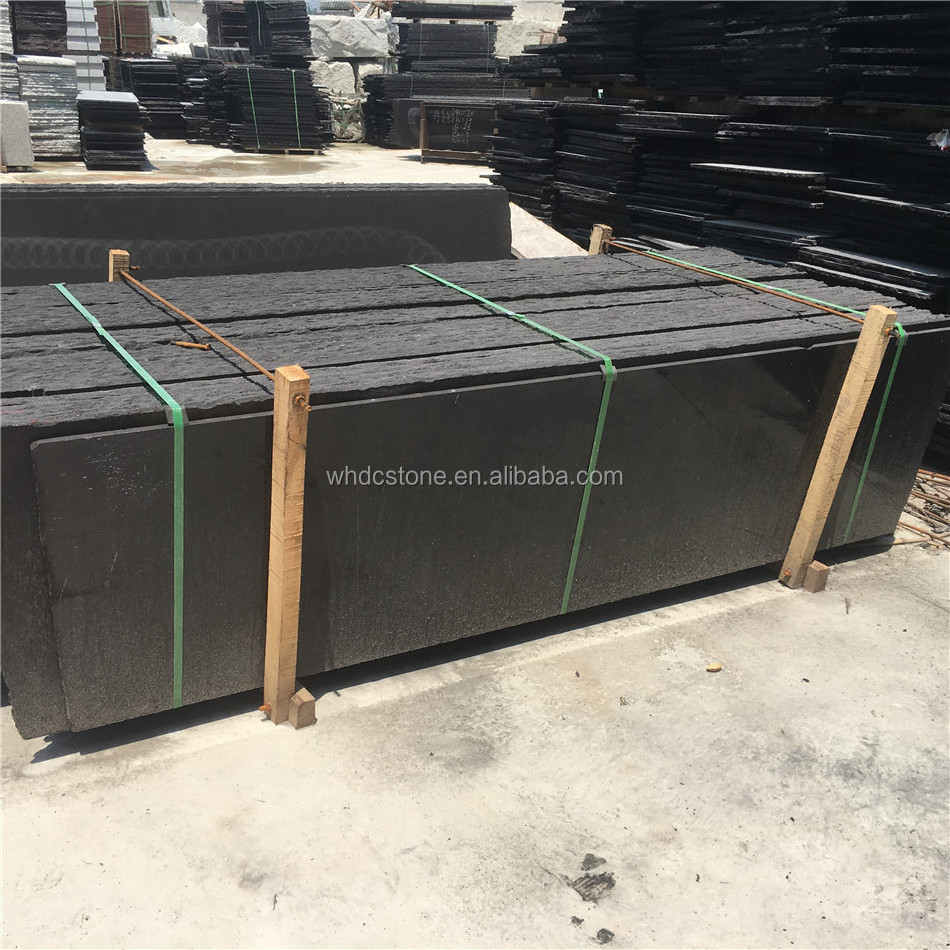 Wholesale China Natural Absolute Black Granite Slabs With Polished Surfaces