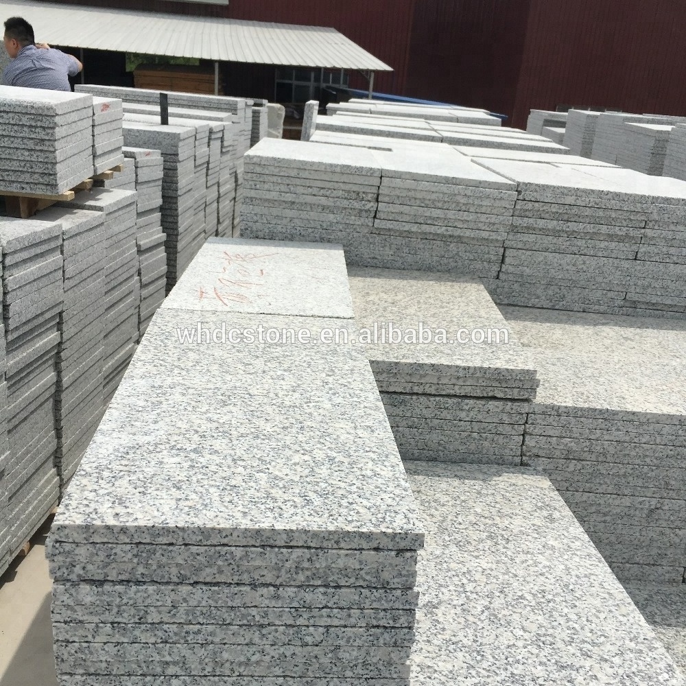 Factory Supplier Construction material natural stone Silver Grey Polished G602 granite blind paving stone with grooves