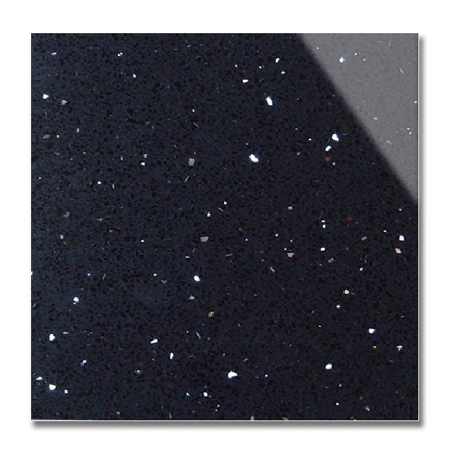 Sparkling Mirror Black Galaxy Quartz Slab for Countertop Stone Wholesale