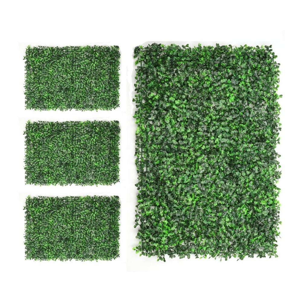 24X16 inches leaf wall plants green wall system vertical garden artificial boxwood hedge grass wall panel