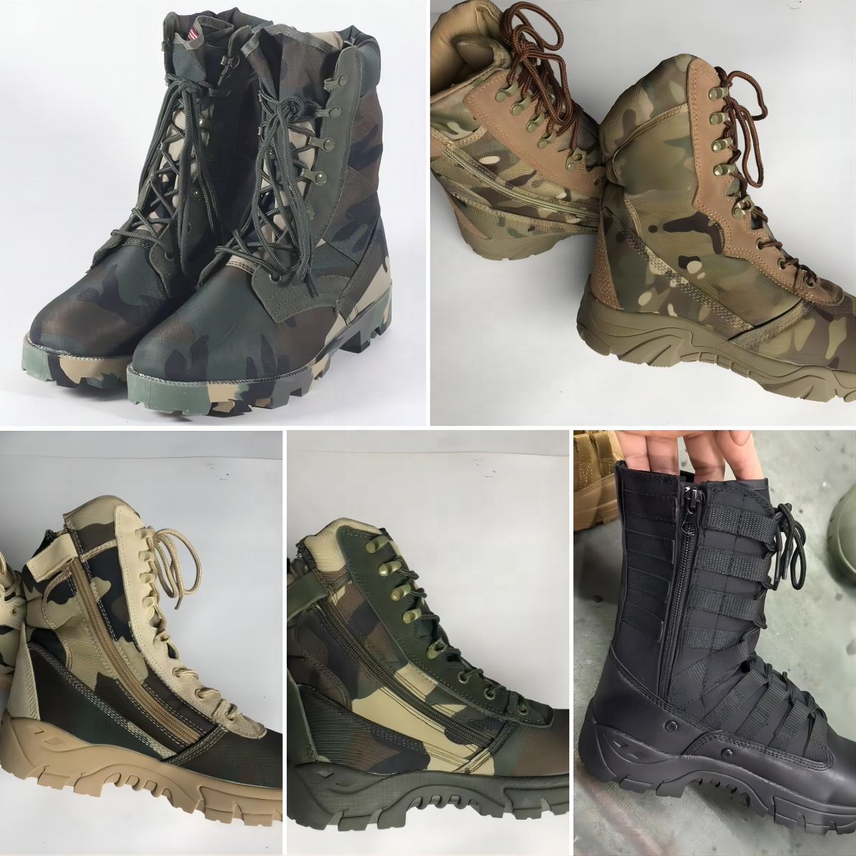 MEN Tactical jungle boots training boots outdoor mountaineering shoes high top camouflage desert boots