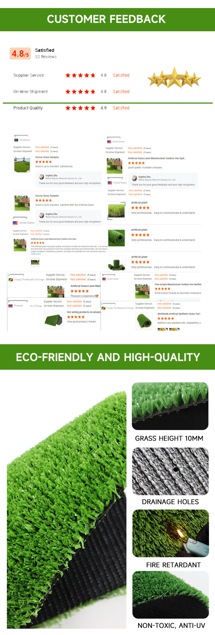 2022 10mm 15mm  landscape artificial  turf grass turf artificial synthetic grass for  grass wall garden