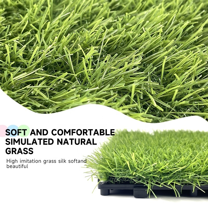 Synthetic turf flooring carpet grass tiles artificial grass interlocking tiles WPC Deck Tiles