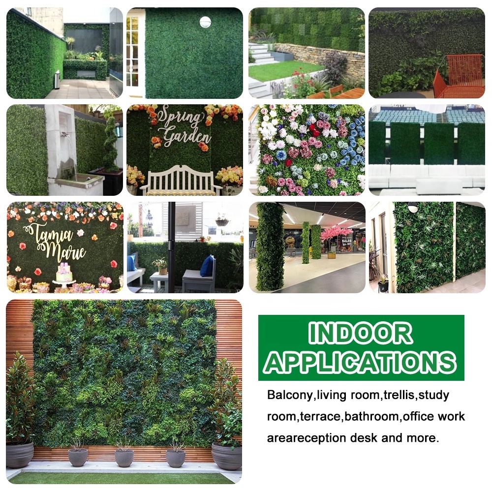 Decorative artificial hedge fence Landscape artificial plants wall vertical green wall