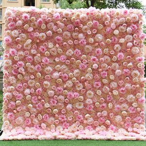 Gradient 3D Cloth Background Flower Wall Simulation Rose Wall Background Wall Photography Wedding Party Decoration