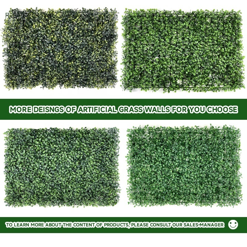 WHDY 40*60cm artificial hedge boxwood vertical panel green artificial plant wall for wall decoration